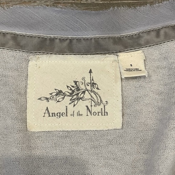 Anthropologie Angel of the North chiffon trim cardigan - Picture 3 of 6